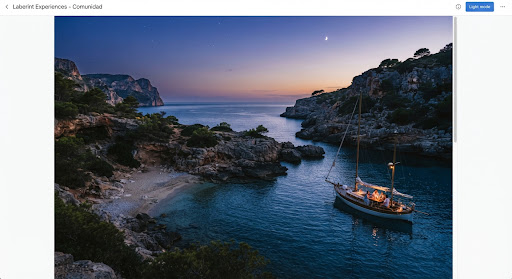 View of a hidden cove in Mallorca at sunset with deep blue waters
